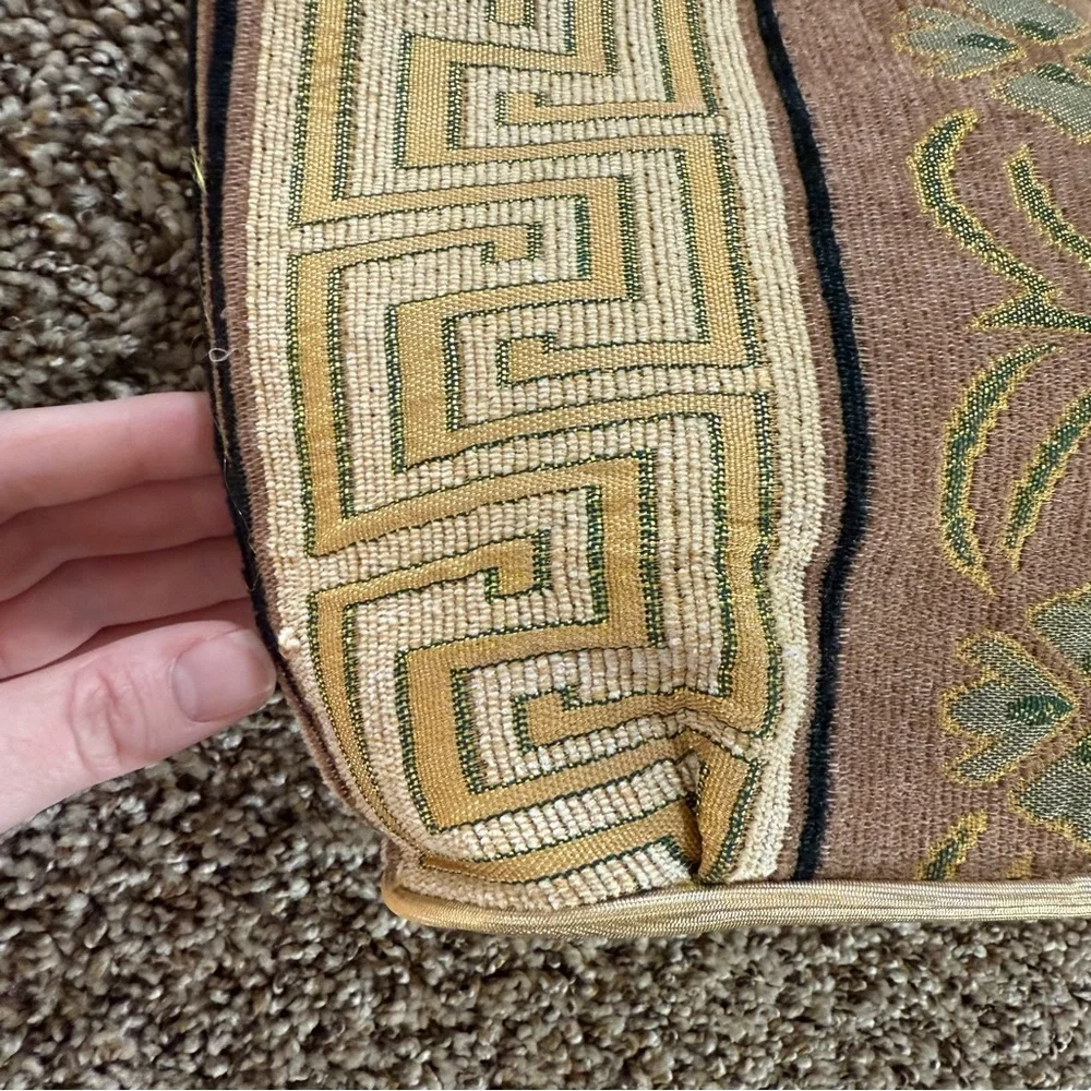 Tapestry Purse Tote Bag Gold Handles Southwest Boho Geometric Made‎ in Korea